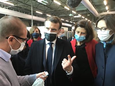 Le Président Macron en visite